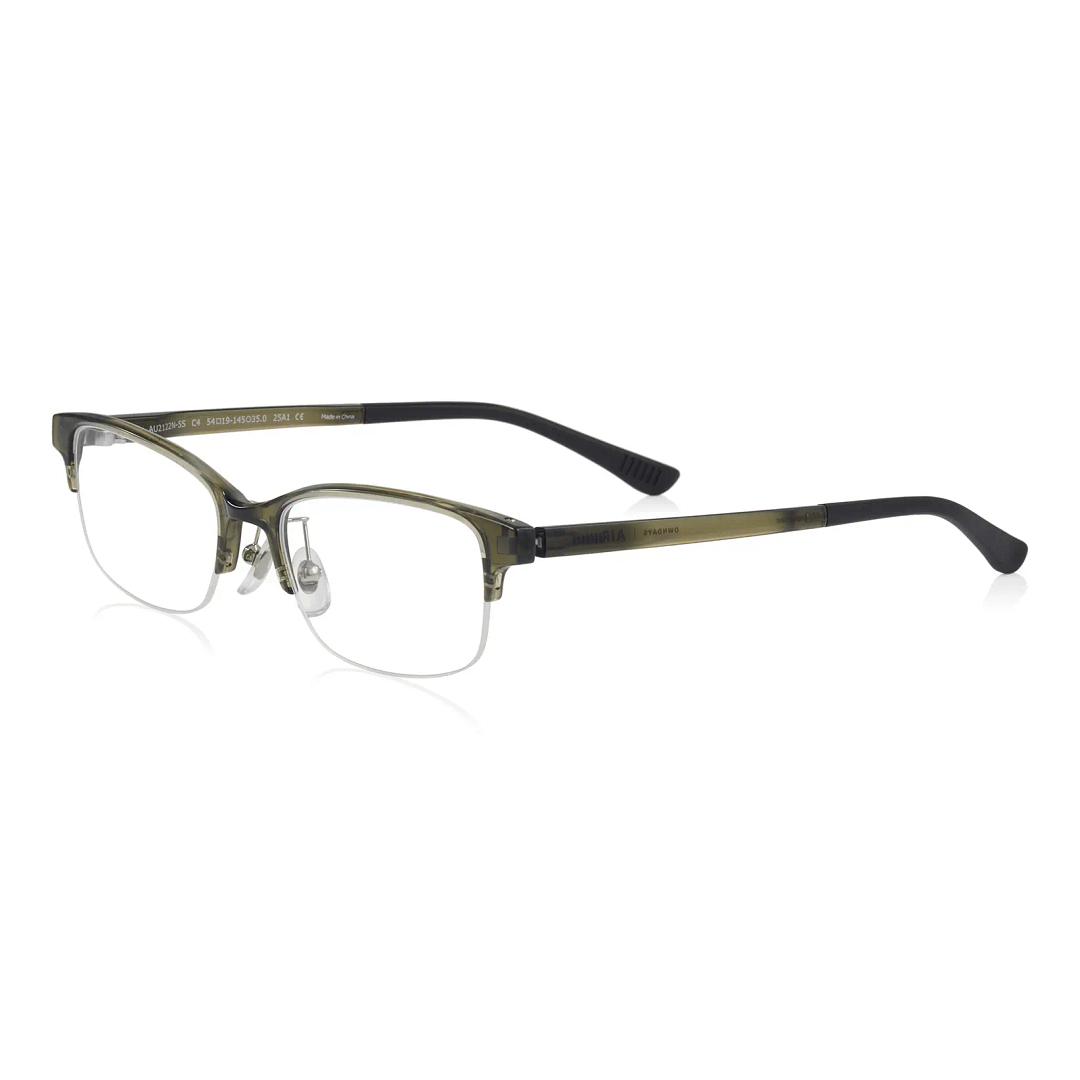 OWNDAYS | AIR Khaki Half Rim Browline left side